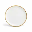 Porceletta Ivory Mocha Rimmed Thin Flat Plate 11"