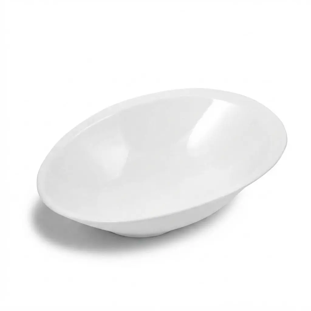 Porceletta Ivory Porcelain Buffet Slide Bowl 15"