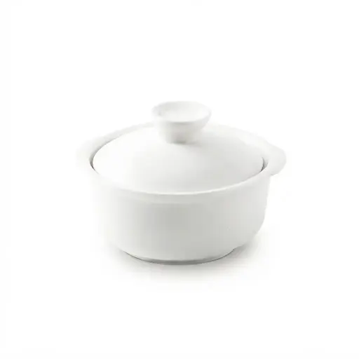 [08-381] Porceletta Ivory Porcelain Soup Cup with Lid 4.5"