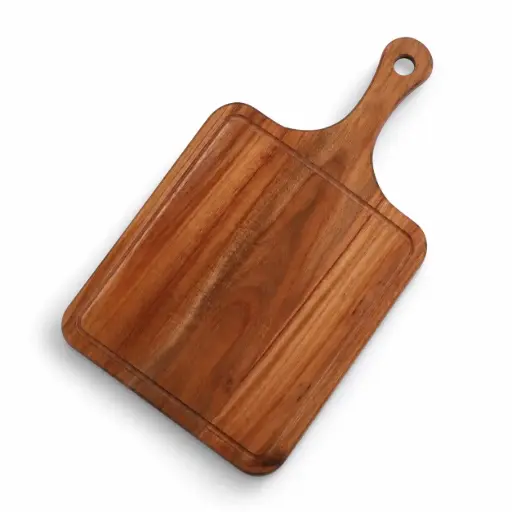[01-327] Vague Paddle Serving Tray with Juice Groove 25.5 cm x 42 cm