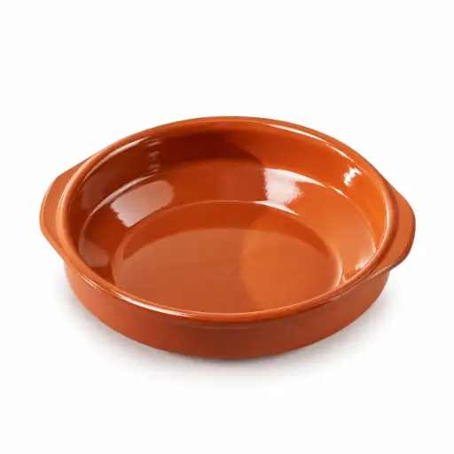 [32-019] Arte Regal Brown Clay Round Deep Plate with Handle 10 cm / 99511