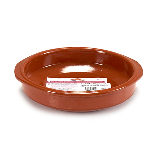 [32-023] Arte Regal Brown Clay Round Deep Plate with Handle 20 cm / 99506