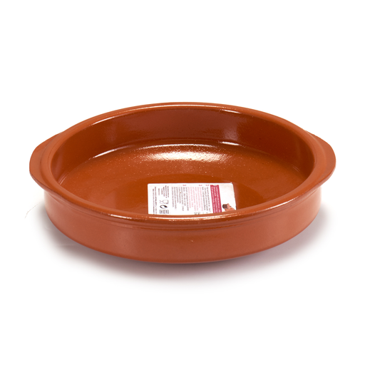[32-025] Arte Regal Brown Clay Round Deep Plate with Handle 24 cm / 99504