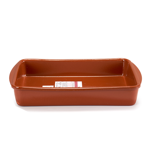 [32-043] Arte Regal Brown Clay Deep Rectangular Plate 32 cm / 99521