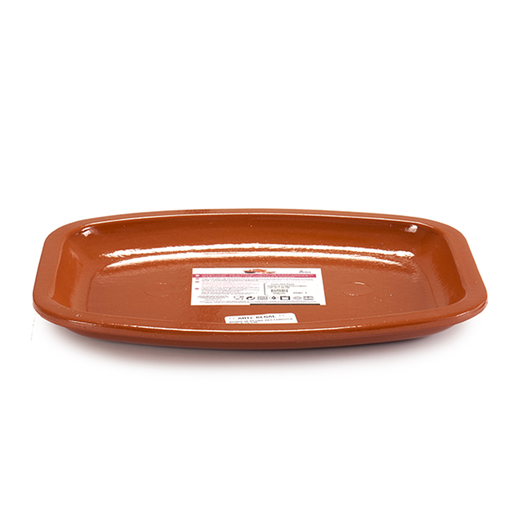 [32-046] Arte Regal Brown Clay Flat Rectangular Plate 35 cm / 14" / 99525