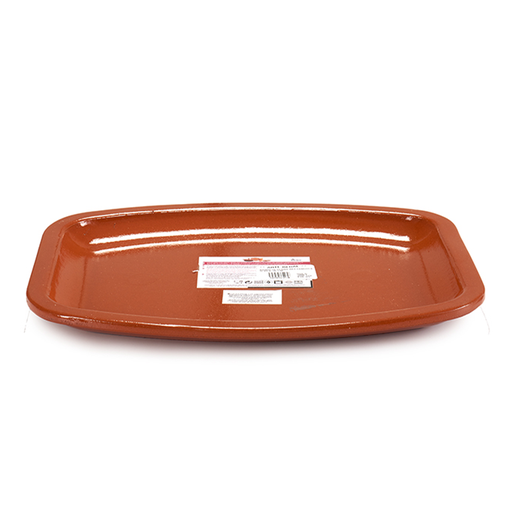 [32-047] Arte Regal Brown Clay Flat Rectangular Plate 40 cm / 16" / 99524