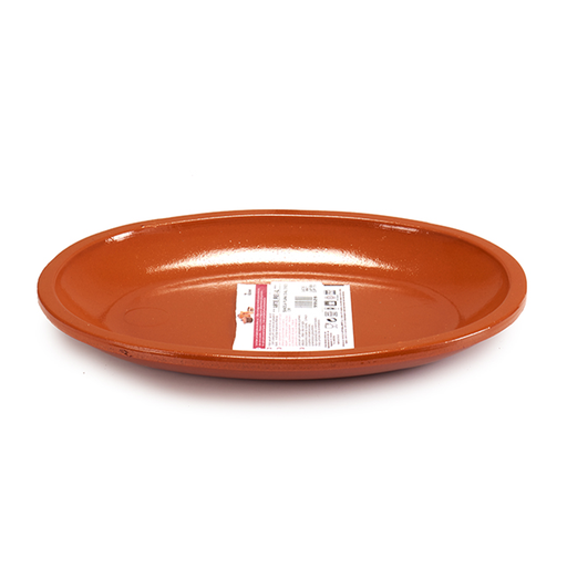 [32-050] Arte Regal Brown Clay Flat Oval Plate 31 cm / 12" / 99528