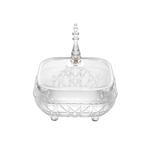 [02-1329] Vague Square Acrylic Date Bowl 11.5 cm