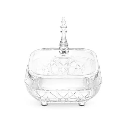 [02-1329] Vague Square Acrylic Date Bowl 11.5 cm