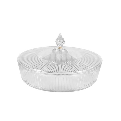 [02-1347] Vague Round Acrylic Candy Box Set 30.6 x 7 cm