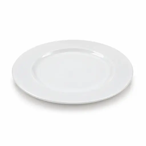 [08-041] Porceletta Ivory Porcelain Flat Plate 21 cm / 8"