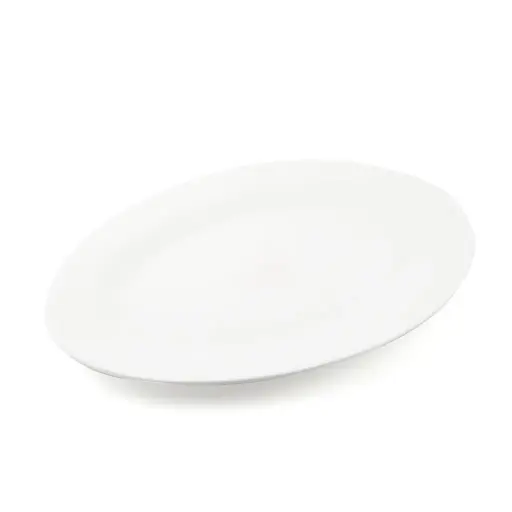 [08-052] Porceletta Ivory Porcelain Oval Serving Plate 29.5 cm / 12"