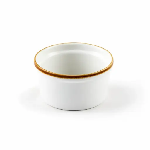 [08-071D1] Porceletta Ivory Mocha Porcelain Lined Ramekin 9 cm