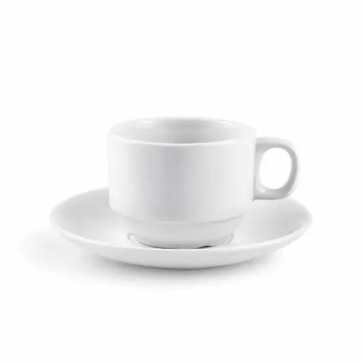 [08-083-U48] Porceletta Ivory Porcelain Coffee Cup & Saucer 80 ml