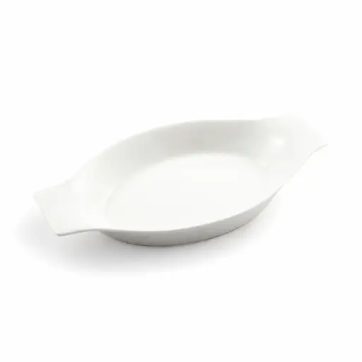 [08-136] Porceletta Ivory Porcelain Banana Plate 26 cm / 10"