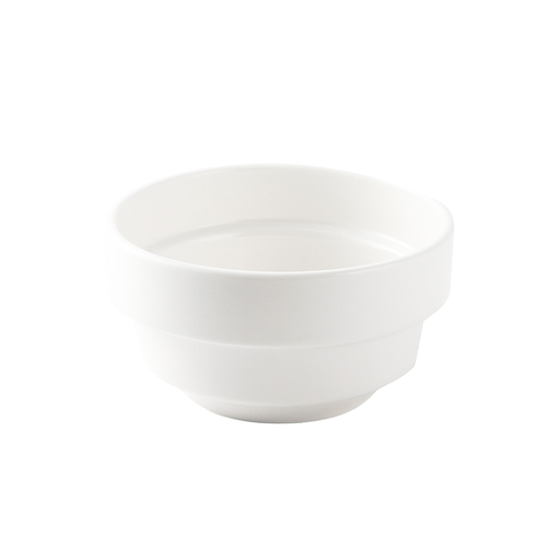 [08-1385] Porceletta Ivory Porcelain Round Stackable Soup Bowl 12 cm