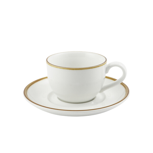 [08-1398D1] Porceletta Ivory Mocha Porcelain Coffee Cup & Saucer 270 ml