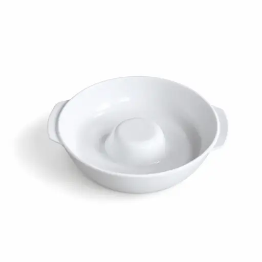 [08-1522] Porceletta Ivory Porcelain Baking Round Dish