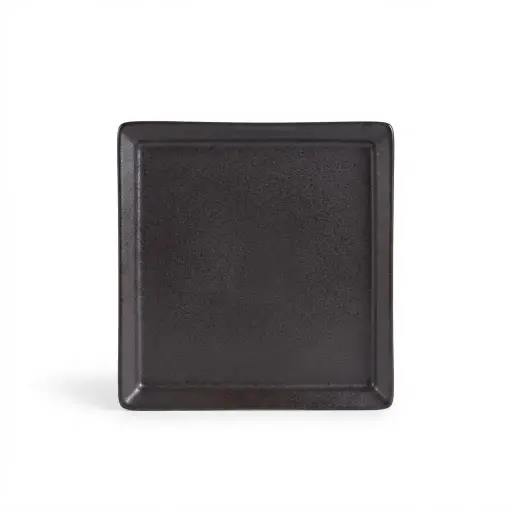 [08-1559D3] طبق مربع بورسلان 30 × 30 سم لون اسود 