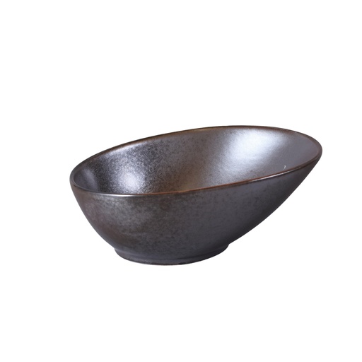 [08-1582D3] زبدية بورسلان 18.1 × 14.2 سم لون اسود 