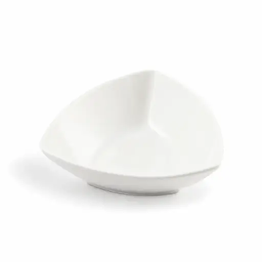 [08-1589] Porceletta Ivory Porcelain Triangle Dessert Bowl 14.7 cm