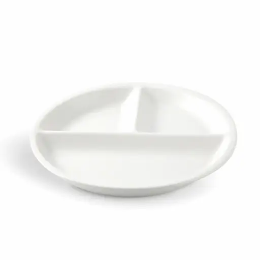 [08-214] Porceletta Ivory Porcelain 3 Compartments Divider Plate 23x3 cm  / 9"