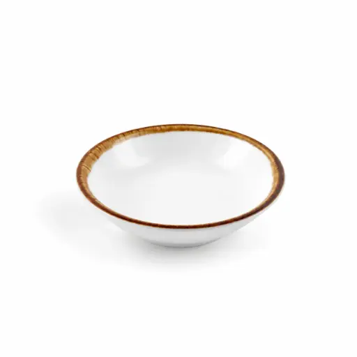 [08-239D1] Porceletta Ivory Mocha Porcelain Sauce Dish 9.5 cm / 4 "