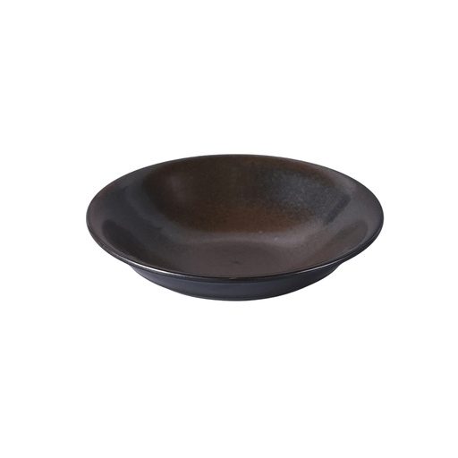 [08-422D3] طبق للسلطة بورسلان 16.8 × 4.3 سم لون اسود 