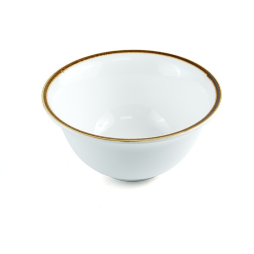 [08-427D1] Porceletta Ivory Mocha Porcelain Sauce, Rice, Salad Bowl 14 cm