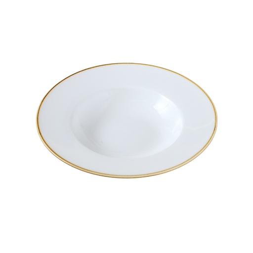 [08-540D1] Porceletta Ivory Mocha Soup Plate 23 cm