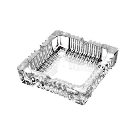[LX-005] LXYG7116-1 / Glass Square Ashtray 18 cm