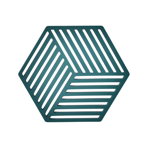 [01-257] حصيرة دائرية من السيليكون غير معزولة 15.8x13.6 سم لون أخضر داكن