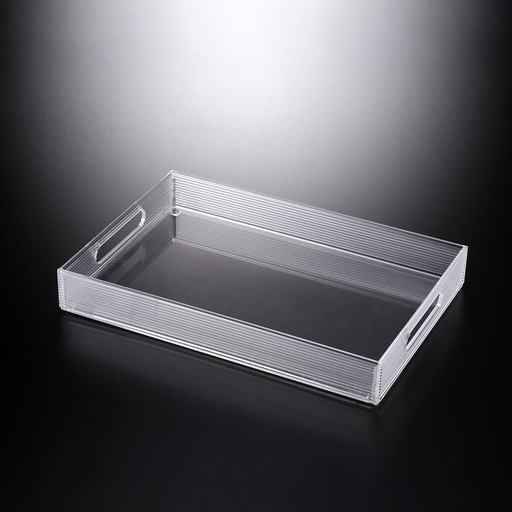 [02-1000S] Vague Acrylic Serving Tray 47.7 cm x 35.5 cm