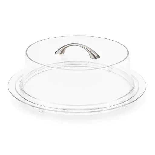 [02-168] Vague Acrylic Cake Box Round 35 cm