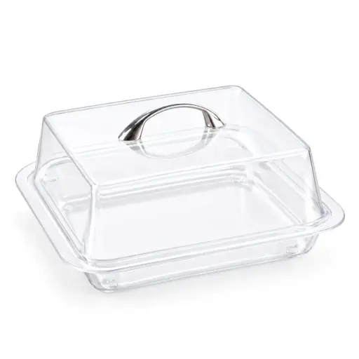 [02-170] Vague Acrylic Cake Box Square 40 cm