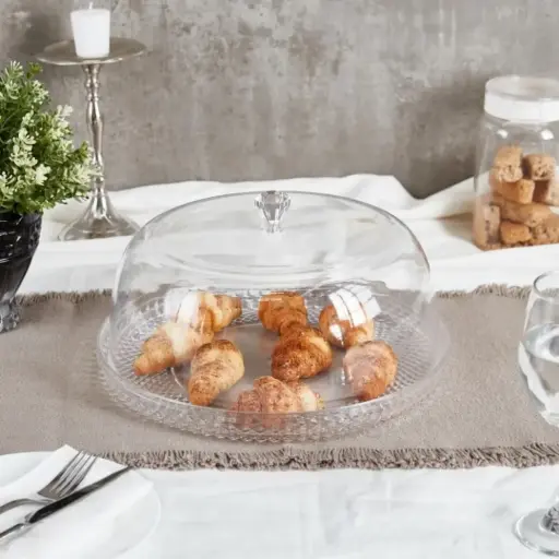 [02-215] Vague Acrylic Diamond Round Cake Set