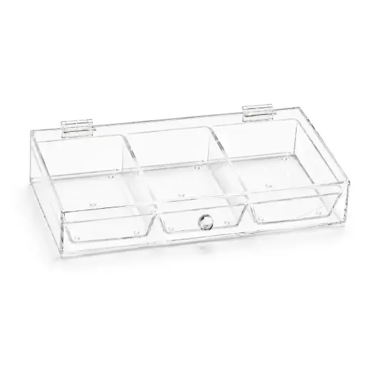 [02-338] Vague Acrylic Candy Box with 3 Compartment 37 cm