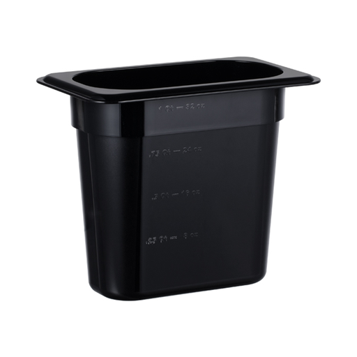 [BFP-051] جاط من البولي كاربونيت   1/9 ، 15 سم باللون الأسود