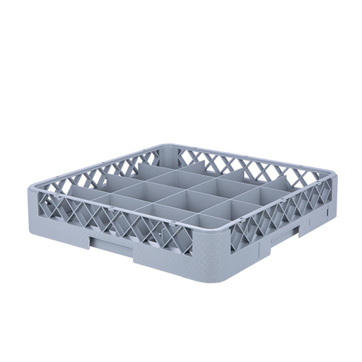 [BFP-076] Vague 16 Compartment Glass Rack Grey
