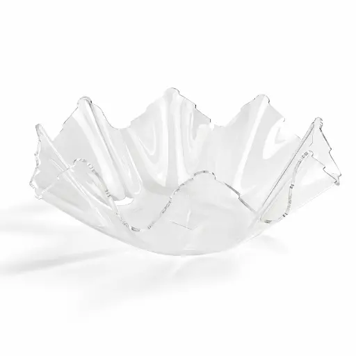 [02-893] Vague Acrylic Clear Fruit Bowl 31 cm