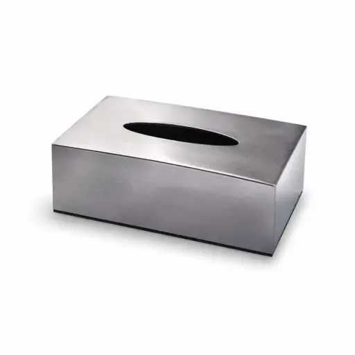 [02-980] Vague Acrylic Tissue Box Metal Finish