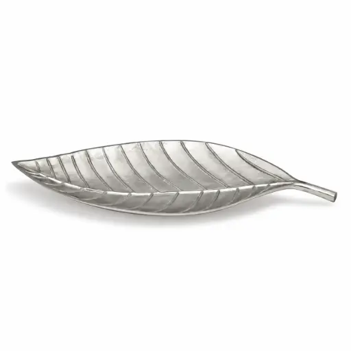 [05-012S] Vague Aluminium Platter with Stainless Steel Silver Finish 63 cm India