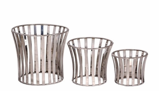 [05-105] Vague Stainless Steel Round Riser Set of 3 pieces