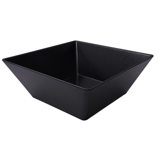 [36-544MT] Vague Melamine Square Bowl 30 x 30 x 11 cm Black Matt Finish