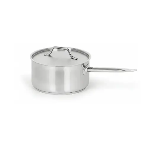 [CR024] Caternox Stainless Steel Saucepan with Lid D16 x 12 cm (2.41L / 2.55Qt.)