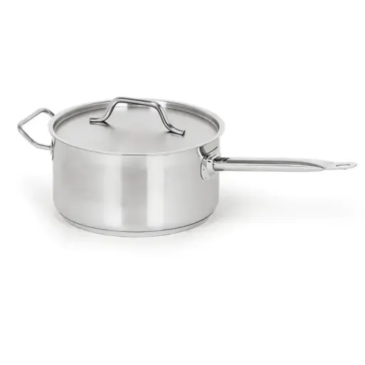 [CR030] Caternox Stainless Steel Saucepan with Lid D24 x 11 cm (4.98L / 5.26Qt.)