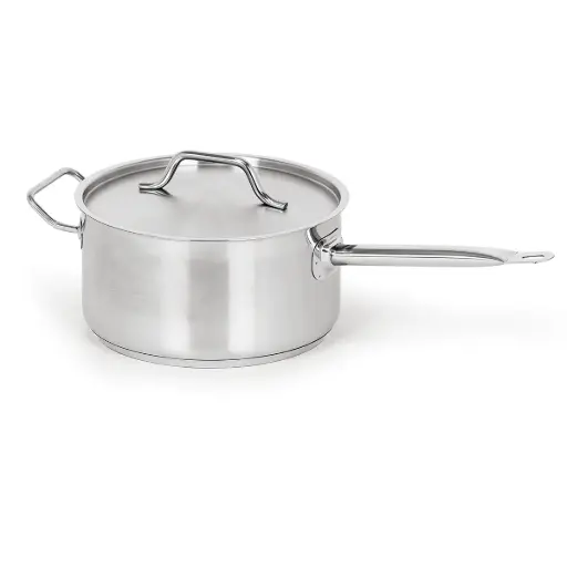 [CR030] Caternox Stainless Steel Saucepan with Lid D24 x 11 cm (4.98L / 5.26Qt.)