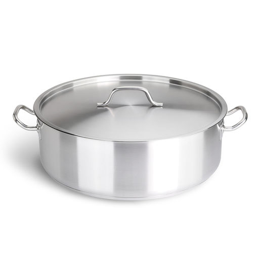 [CR049] Caternox Stainless Steel Low Casserole with Lid D50 x 20 cm (39.27L / 41.5Qt.)