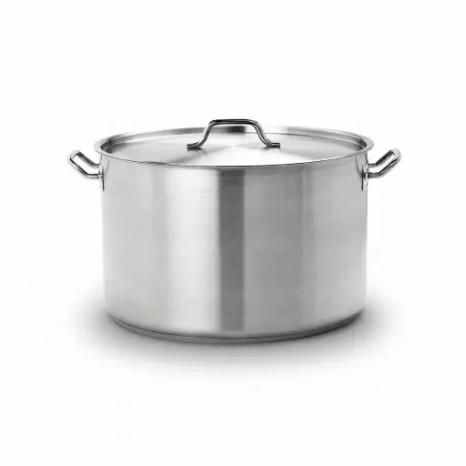 [CR072] Caternox Stainless Steel High Casserole with Lid D50 x 32 cm (62.83L / 66.39Qt.)
