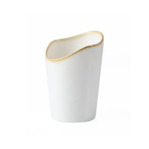 [08-1629D1] Porceletta Mocha Porcelain Snack Holder 9 x 13.3 cm